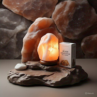 Maßgefertigte Himalaya-Salzlampe in Natürlicher Form, Umweltfreundliche Handarbeit, Heimdekoration, Feng Shui Pyramide, Musik-Kreuz, Blume