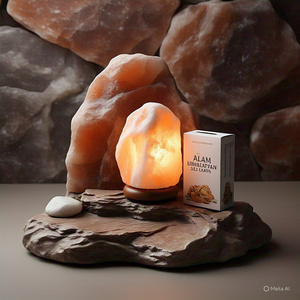 Embalaje personalizado lámpara de sal del Himalaya en forma Natural decoración del hogar Feng Shui Cruz flor Animal amor letras religiosas/Ángel - Product Image 5