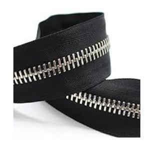 Cremallera metálica de aluminio OZL de colores lisos a juego, de cadena larga, con bloqueo automático y extremo abierto, de 100 cm de longitud para chaquetas de cuero - Product Image 1