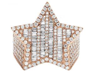 Hip Hop Fine Jewelry Passd Diamond Tester 925 Sterling Silver Iced Out VVS Moissanite Cluster Star Ring pour hommes femmes - Product Image 2