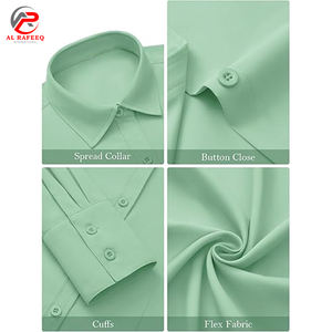 Chemises habillées respirantes pour femmes personnalisées boutons Slim Fit plaine manches longues couleur unie chemises décontractées d'été - Product Image 4