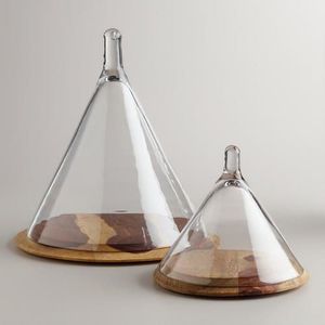 Présentoir en forme de cloche en verre élégant avec base en forme de cloche en forme de cloche, porte-bougie, centre de table en verre décoratif - Product Image 6