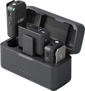 ข้อเสนอ2025สำหรับ DJ I MIC (2 TX + 1 RX + เคสชาร์จ), ไมโครโฟน lavalier ไร้สาย, 250M (820ฟุต) ช่วงแบตเตอรี่15ชั่วโมง