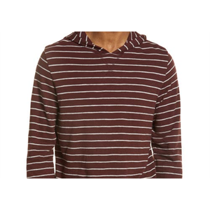 Felpa con Cappuccio Sportiva in Cotone a Righe Vince, Taglia Unica, Stile Vintage con Cerniera, Design Stampato Nero Prugna Grigio XL, Lavorata a Maglia, Taglie dalla XXS alla 6XL - Product Image 2