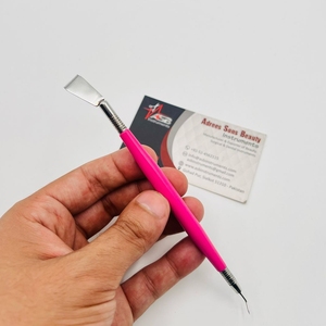 Custom Reusable Y-Shape <b>Lash</b> Lift Tool Pink Sustainable Stainless Steel Eyelash Perm Silver Comb Eyelash lifting Tool - Product Image 3