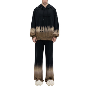 Conjunto Deportivo de Alta Calidad para Hombre, Estilo Urbano Vintage, Tejido Grueso de Invierno de 400g, 100% Algodón, Secado Rápido, Corte Holgado - Product Image 2