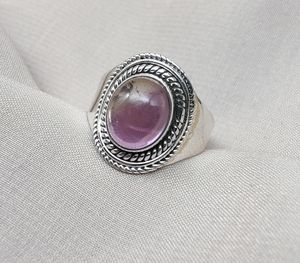 Bague de mariage minimaliste en argent sterling 925 amétrine naturelle faite à la main pour femme - Product Image 5