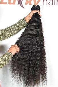 Cuticule de donneur unique non traitée pas cher alignée 100% couleurs noires naturelles vague profonde bouclée faisceaux bruts extensions de cheveux humains indiens - Product Image 5