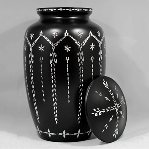 Urna Funeraria Moderna Hecha a Mano para Cenizas Humanas, Urna Conmemorativa Personalizada de Ébano Negro, Proveedor Mayorista Exportador - Product Image 1