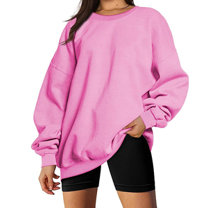 Women's Casual Oversized Pullover Hoodie Round <b>Neck</b> Long Sleeve Breathable Winter Fashion Sweatshirt with Front Logo - Product Image 1