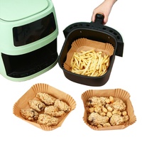 Plateau en papier sulfurisé pour friteuse à air, usage domestique, tampon absorbant l'huile, plateau de cuisson en aluminium pour four, outil de barbecue