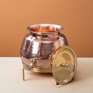 ตู้กดน้ำทำจากทองแดงพร้อมก๊อกทำด้วยมือและอายุรเวทเหมาะสำหรับการให้ความชุ่มชื้นที่เย็นและปลอดภัย - Product Image 3