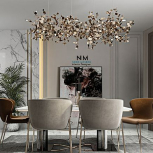 ตกแต่งที่อยู่อาศัยการออกแบบ Nique ห้องนั่งเล่นห้องรับประทานอาหารที่ทันสมัยนำแสงจี้ - Product Image 1