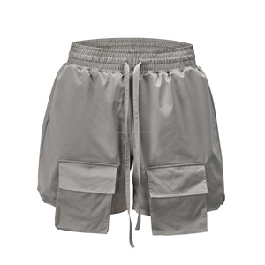 กางเกงออกกำลังกายผ้ากำมะหยี่มี4กระเป๋าสำหรับผู้ชายกางเกงขาสั้นผ้ากำมะหยี่สำหรับฤดูร้อนกางเกงขาสั้นผ้ากำมะหยี่สีพื้นสำหรับใส่ทำงาน - Product Image 5