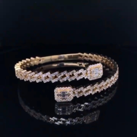 Cadena de Oro de 10K con Moissanita D VVS, Estilo Hip Hop, Diseño de Candado, Estilo Miami Cubano, Joyería para Hombre, Venta al por Mayor