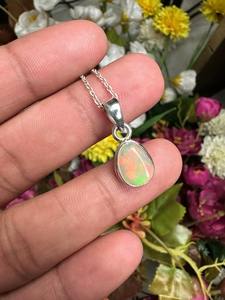 925 argent Sterling fait à la main pierre précieuse opale Spinner pendentif parfait cadeau de mariage feu pour avec 925 timbre pendentif bijoux - Product Image 3