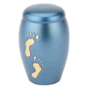 Urnes funéraires en laiton de haute qualité pour animaux de compagnie avec empreinte de patte urnes funéraires en métal fini de couleur or et blanc pour les cendres humaines - Product Image 4