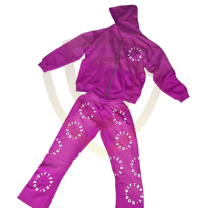 High Quality <b>Men's</b> Solid <b>Summer</b> Acid Wash Heavyweight 100% Cotton Tracksuit Comfortable Breathable Hooded Sets - Product Image 1
