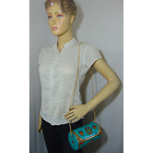 Pochette de luxe en mosaïque métallique du fabricant indien pour femmes sacs à main décontractés et sac à main de soirée disponibles au prix de gros - Product Image 4