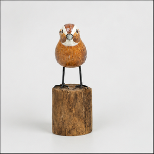 Figurine d'oiseau en bois artisanale, écologique et personnalisable, sculpture animale rustique, décoration de table pour salon - Product Image 2