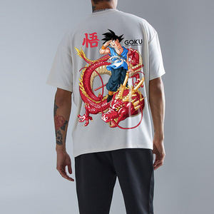 CAMISETA OVERSIZE Faith & Flora de media manga con logotipo personalizado para hombre, Camiseta estampada de gran tamaño, ropa de calle de tela, estilo Regular Fit - Product Image 4