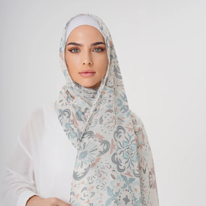 Hiyab de Chifón Suave de Alta Calidad para Otoño, Logotipo Personalizado, Cuadrado, Ecológico, Transpirable, Antibacteriano, de Secado Rápido y Ligero - Product Image 3