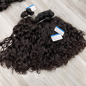 Cabello Virgen Natural Ondulado en Trama, Color Castaño Natural, Listo para Enviar, Cabello Virgen en Trama Doble - Product Image 6