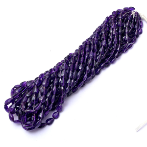 พลอยแอมะทิสต์ AAA+ ขนาด 5x7 มม.-7x11 มม. รูปทรงหยดน้ำเจียระไน ลูกปัดพลอยแอมะทิสต์ธรรมชาติ กึ่งมีค่า สำหรับทำเครื่องประดับ - Product Image 3