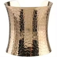 Mode femmes punk métallique gothique large manchette bracelet vintage métal manchette incurvé bracelet réglable bracelet égyptien