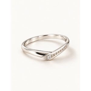 18k Gold Plated <b>Stainless</b> <b>Steel</b> Celeste V Chevron <b>Ring</b> for Kids - Product Image 1