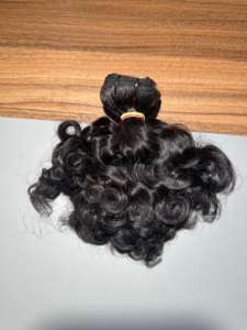 Extensiones de cabello humano Remy 100% Cabello de templo indio ondulado hinchable crudo Proveedor natural Cabello DE LA India - Product Image 5