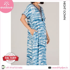 Top vente rayonne femmes longue robe de nuit bonne qualité vêtements de nuit pour un usage domestique large Options de couleur pour l'été - Product Image 5