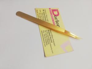 Professional Gold Plated <b>Eyelash</b> <b>Tweezer</b> Poiunted Tip Stainless Steel Custom Logo Customize <b>Eyelash</b> Lash <b>Tweezers</b> In Pakistan - Product Image 5