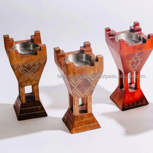 Quemador de Incienso de Estilo Árabe Moderno, Quemador de Incienso de Madera, Mabkhara, Quemador de Incienso de Madera con Forma de Cabaña de Falak World Export - Product Image 1