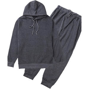 ชุดเซ็ตเสื้อฮู้ดดี้และกางเกงวอร์มพิมพ์ลายพัฟฟ์แบบกำหนดเอง ชุดฮู้ดดี้และกางเกงจ็อกกิ้งสำหรับผู้ชายและผู้หญิง - Product Image 5