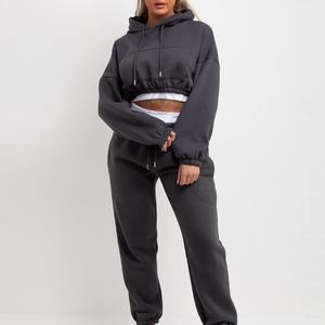 Top court confortable en polaire pour femme au design unique et tendance avec jogger, parfait pour les vêtements décontractés, les survêtements d'intérieur confortables - Product Image 4