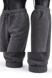 กางเกงวอร์มผ้าฟลีซสีดำแบบกำหนดเองสำหรับผู้หญิง เอวสูง มีเชือกผูก ยางยืดที่เอว ปลายขาจั๊มพ์ รับผลิตตามแบบ (OEM) ขายส่ง - Product Image 6