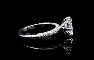 แหวนหมั้นและแหวนครบรอบสำหรับผู้หญิง Aniva ทองคำขาว 14K เพชรทรงบริลเลียนต์ 3.30 กะรัต เพชรเลี้ยงในห้องปฏิบัติการ รับรองโดย IGI ดีไซน์แบบชาติพันธุ์ - Product Image 4