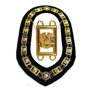 Colliers maçonniques de haut rang, fabricants professionnels, collier maçonnique plaqué or - Product Image 1