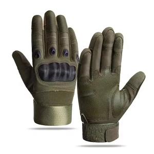 Algodón profesional de alta calidad Real suave dedo completo corto polar forrado guantes de bicicleta guantes tácticos de cuero Pakistán para adultos - Product Image 6