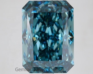 Diamante VS Clarity 2 de corte radiante, cultivado en laboratorio, certificado por IGI, color azul intenso, diamante suelto para pulsera. - Product Image 1