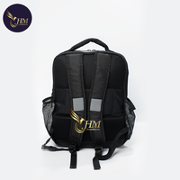 Hien Minh Vietnam Klasik Siyah Unisex Polyester Katlanabilir Sırt Çantası Su Geçirmez Seyahat Spor Okul Fermuarlı Kapatma 20-37L