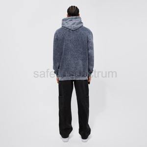 เสื้อฮู้ดดี้โอเวอร์ไซส์ผ้าหนาสำหรับผู้ชาย ล้างสีแบบแอซิด สำหรับฤดูหนาว |   การพิมพ์ดิจิทัล ผ้าฝ้าย 100% |   บริการสร้างแบรนด์ตามความต้องการของลูกค้า (OEM) - Product Image 3