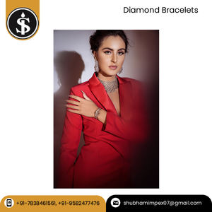 Gamme exclusive de bijoux fins de luxe véritable naturel CVD HPHT diamant or bracelets pour anniversaire fiançailles mariage - Product Image 3