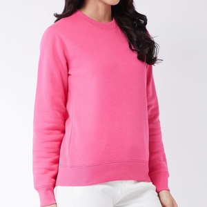Polaire surdimensionné sweats à col rond femmes sweats bouffants imprimé uni col rond en coton gaufré sweat décontracté femmes - Product Image 6
