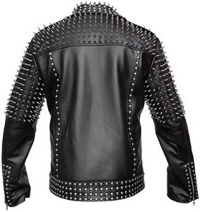 Chaqueta de Motociclista de Cuero Genuino de Alta Calidad al por Mayor, Chaqueta de Motociclista de Cuero para Hombre, Ropa de Calle Moderna, Fabricación de Chaquetas Vintage - Product Image 6