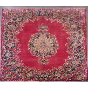Tapis persan de Kerman unique en son genre, 13'9 x 10'9 - Product Image 1