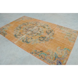 Alfombra Turca Vintage de 5.3x9.1 pies (162x278 cm), Alfombra Oriental Naranja - Product Image 4