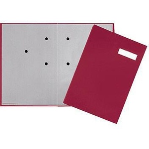 PAGNA Signature File <b>Folder</b> DIN <b>A4</b> Grey Cardboard with Red/Grey 20 Compartments - Product Image 1