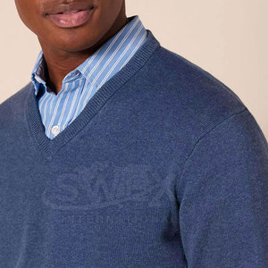 Sweat-shirt à col en V en coton mélangé pour hommes, respirant, tenue décontractée, molleton lourd pour hommes - Product Image 6